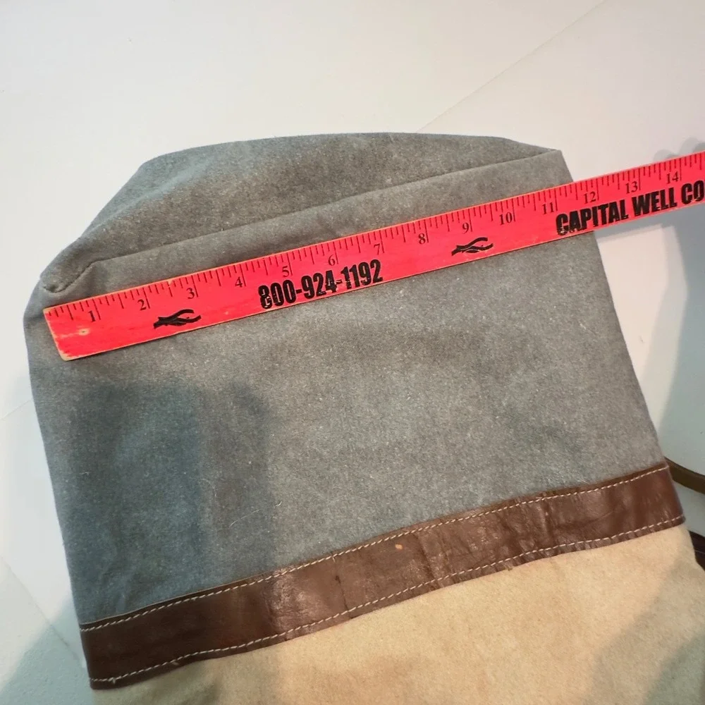 The Barrel Shack Canvas Leather Duffel Bag Weekender Travel Bag Star Graphic